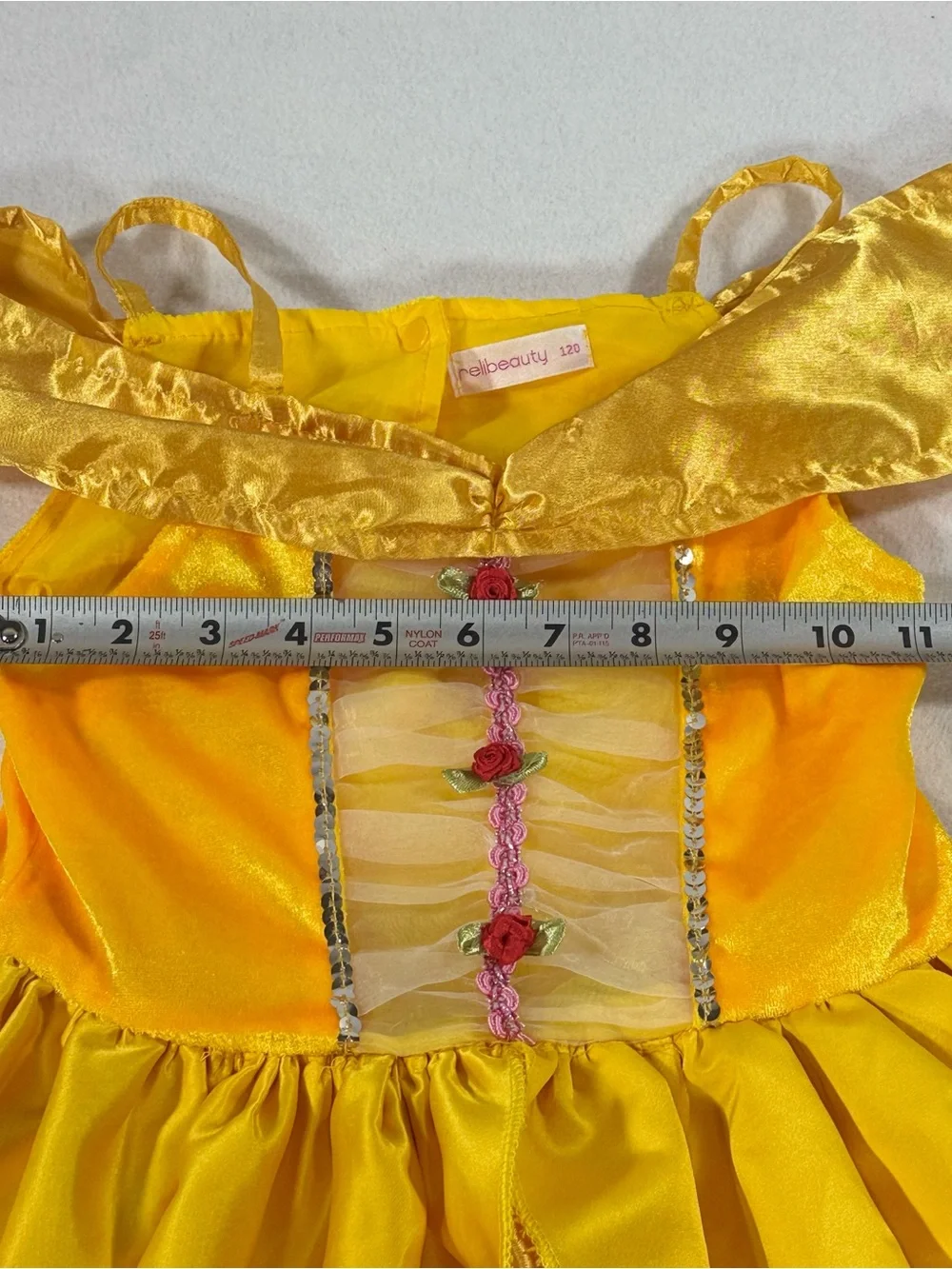 Relibeauty Princess Belle Beauty & The Beast Costume Dress Gown Size 120 US 4-6
